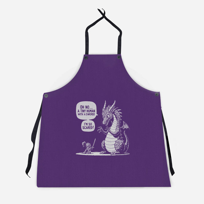 Sarcastic Dragon-Unisex-Kitchen-Apron-Popnotic