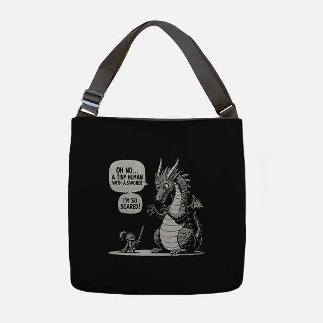 Sarcastic Dragon-None-Adjustable Tote-Bag-Popnotic