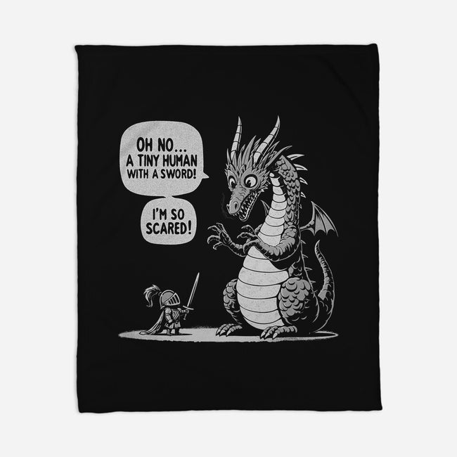 Sarcastic Dragon-None-Fleece-Blanket-Popnotic