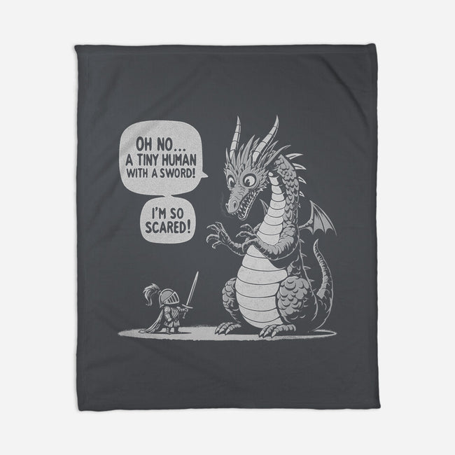 Sarcastic Dragon-None-Fleece-Blanket-Popnotic