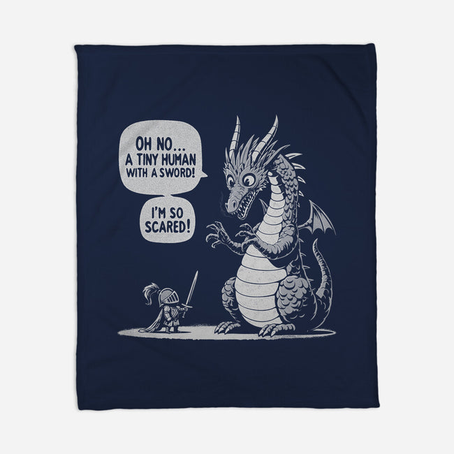 Sarcastic Dragon-None-Fleece-Blanket-Popnotic