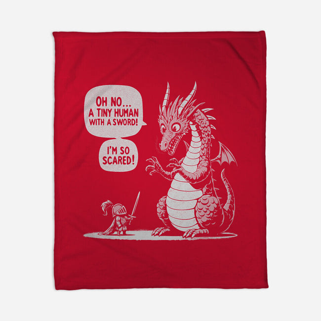 Sarcastic Dragon-None-Fleece-Blanket-Popnotic