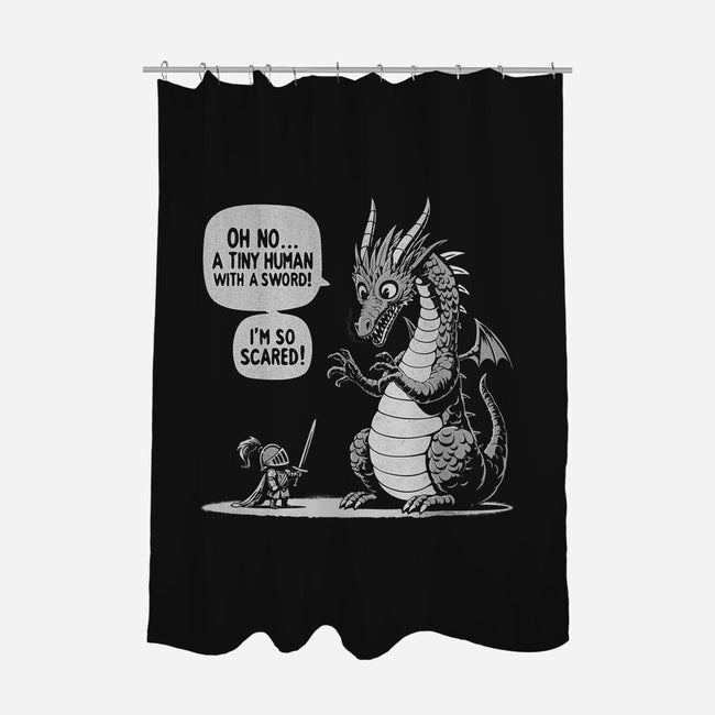 Sarcastic Dragon-None-Polyester-Shower Curtain-Popnotic