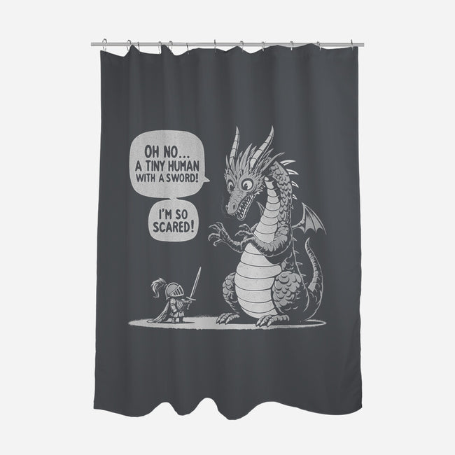 Sarcastic Dragon-None-Polyester-Shower Curtain-Popnotic