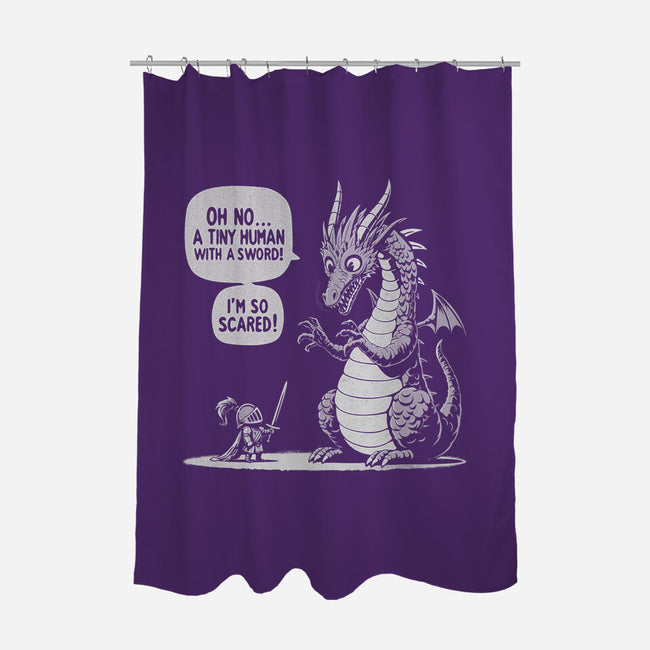 Sarcastic Dragon-None-Polyester-Shower Curtain-Popnotic