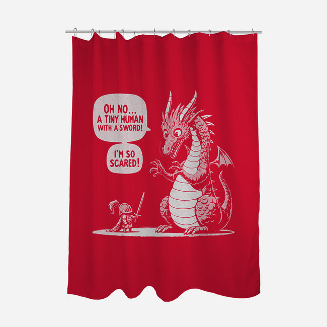 Sarcastic Dragon-None-Polyester-Shower Curtain-Popnotic