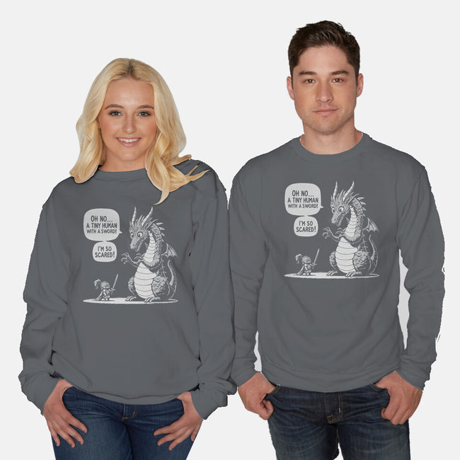 Sarcastic Dragon-Unisex-Crew Neck-Sweatshirt-Popnotic