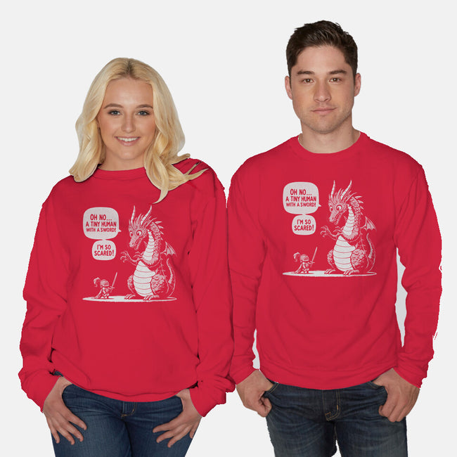 Sarcastic Dragon-Unisex-Crew Neck-Sweatshirt-Popnotic