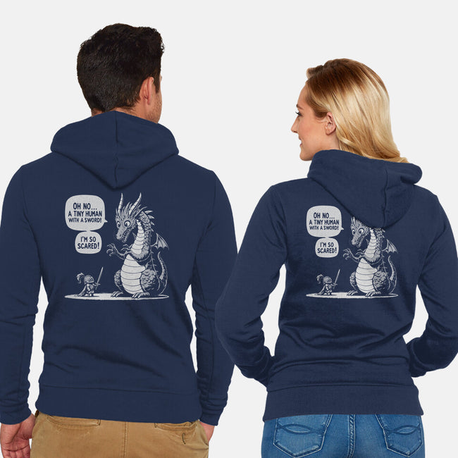 Sarcastic Dragon-Unisex-Zip-Up-Sweatshirt-Popnotic