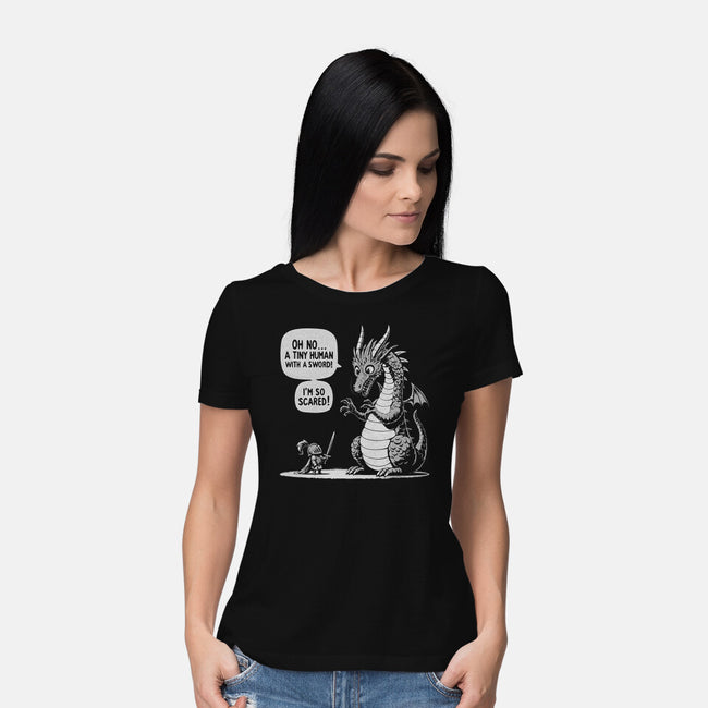 Sarcastic Dragon-Womens-Basic-Tee-Popnotic