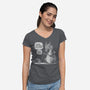 Sarcastic Dragon-Womens-V-Neck-Tee-Popnotic