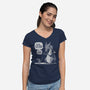 Sarcastic Dragon-Womens-V-Neck-Tee-Popnotic
