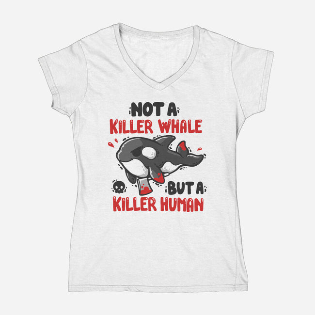 Killer Human-Womens-V-Neck-Tee-Vallina84