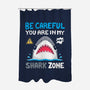 Shark Zone-None-Polyester-Shower Curtain-Vallina84
