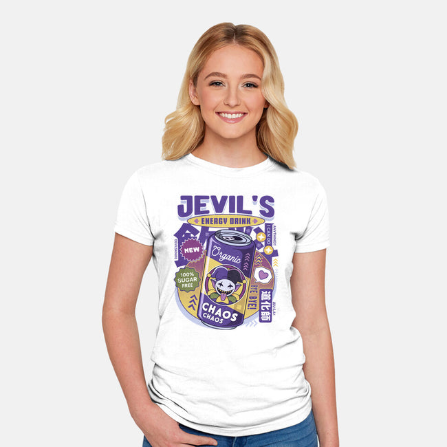 Jevil Energy Drink-Womens-Fitted-Tee-LAGELANTEE