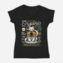 Mysterious Alchemist Green Tea-Womens-V-Neck-Tee-LAGELANTEE
