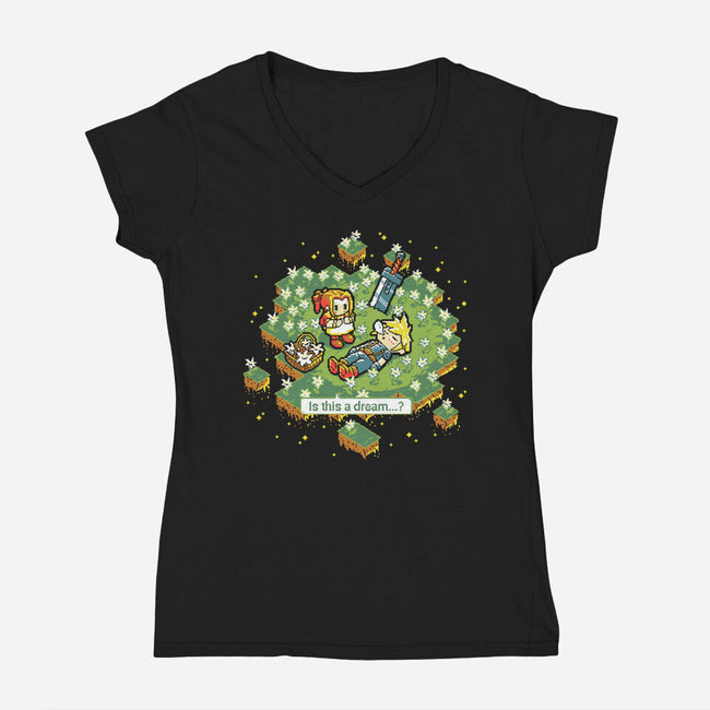 Is This A Dream-Womens-V-Neck-Tee-PopCultureWizard