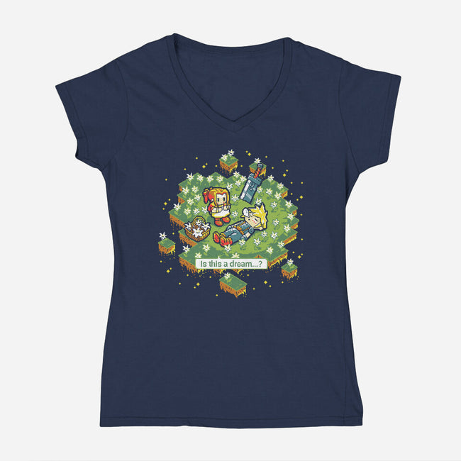 Is This A Dream-Womens-V-Neck-Tee-PopCultureWizard