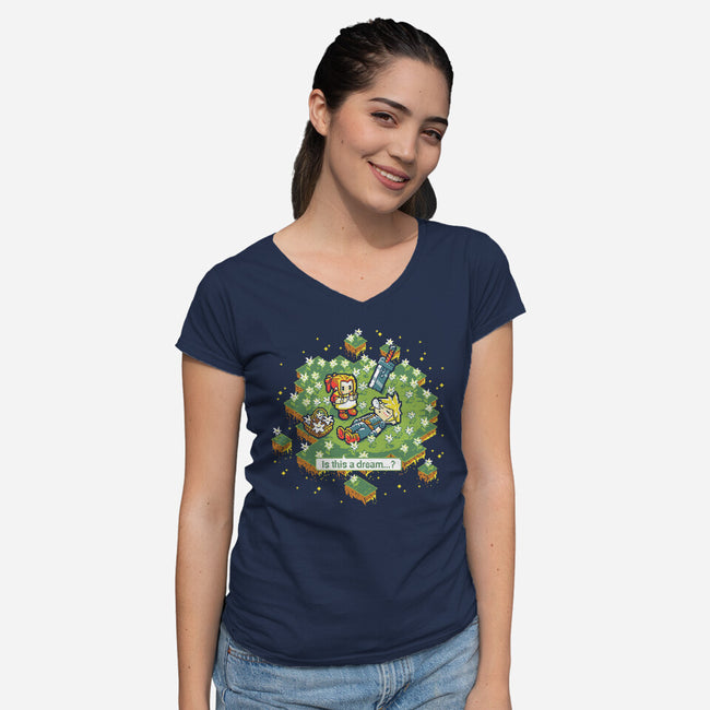 Is This A Dream-Womens-V-Neck-Tee-PopCultureWizard
