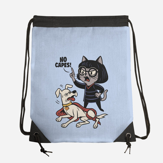 No Capes-None-Drawstring-Bag-Popnotic