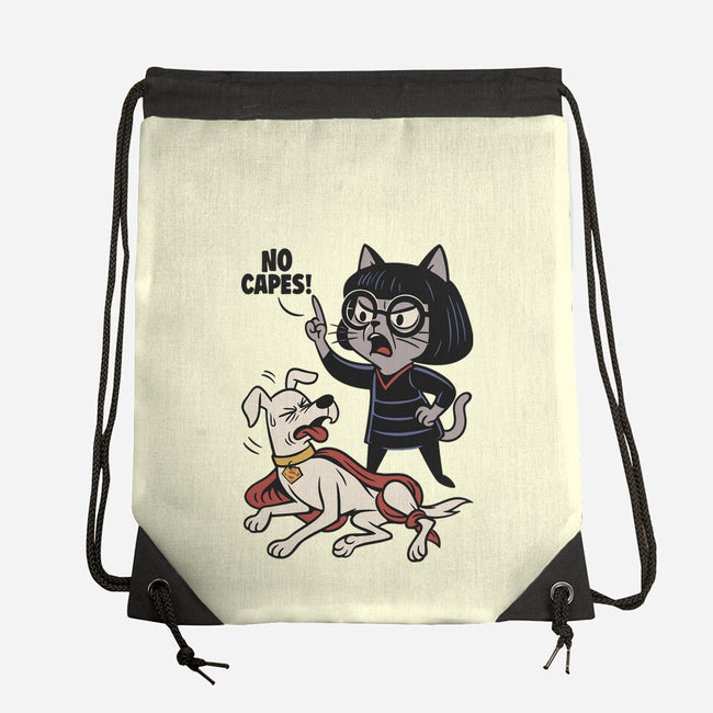 No Capes-None-Drawstring-Bag-Popnotic