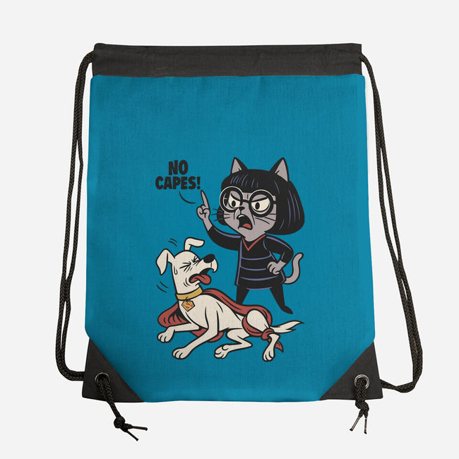 No Capes-None-Drawstring-Bag-Popnotic