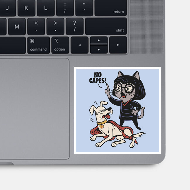 No Capes-None-Glossy-Sticker-Popnotic