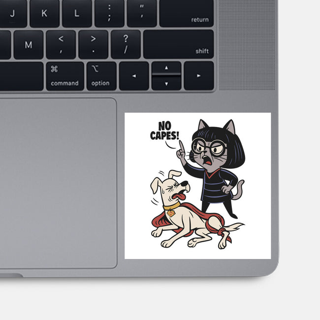 No Capes-None-Glossy-Sticker-Popnotic