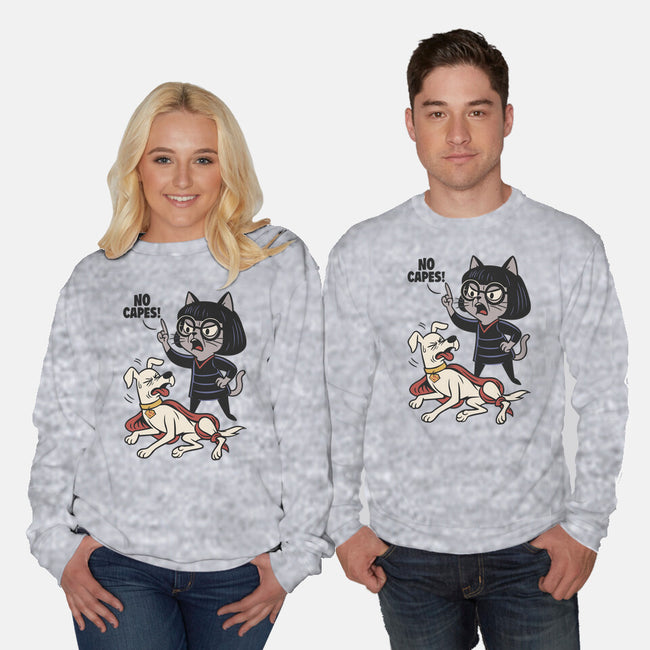 No Capes-Unisex-Crew Neck-Sweatshirt-Popnotic