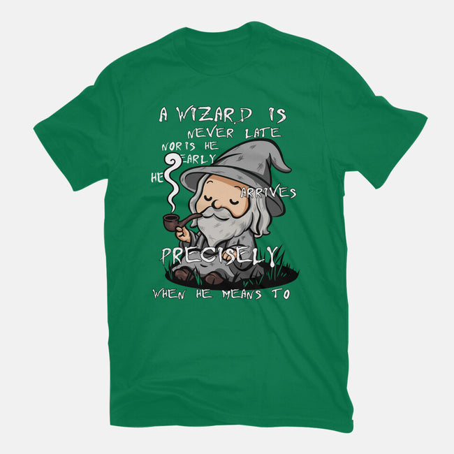A Wizard Is Never Late-Mens-Basic-Tee-fanfabio