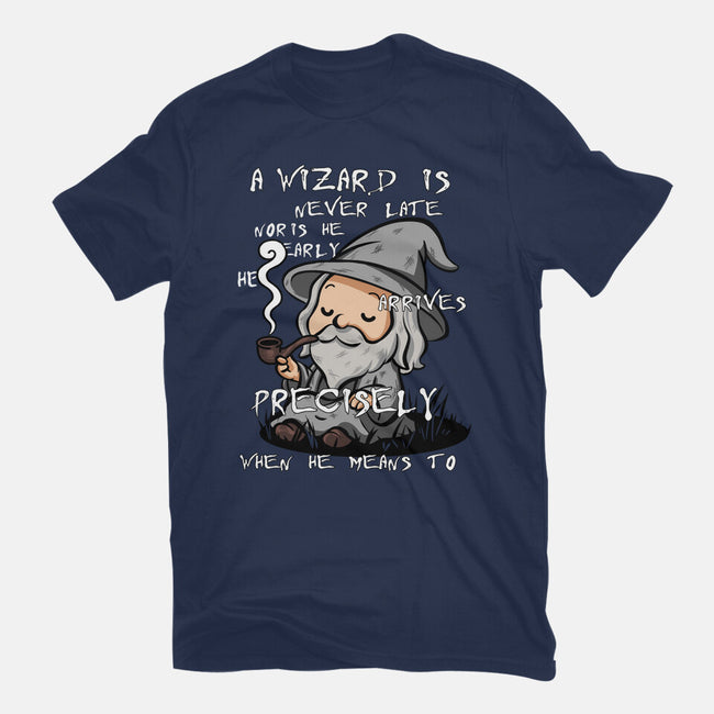 A Wizard Is Never Late-Mens-Basic-Tee-fanfabio