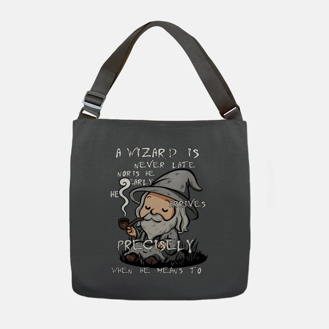 A Wizard Is Never Late-None-Adjustable Tote-Bag-fanfabio