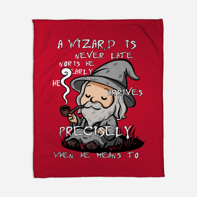 A Wizard Is Never Late-None-Fleece-Blanket-fanfabio