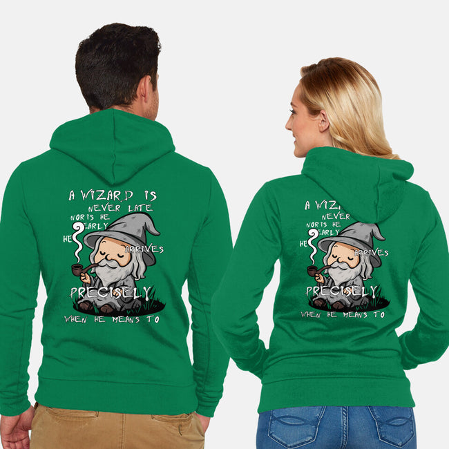 A Wizard Is Never Late-Unisex-Zip-Up-Sweatshirt-fanfabio
