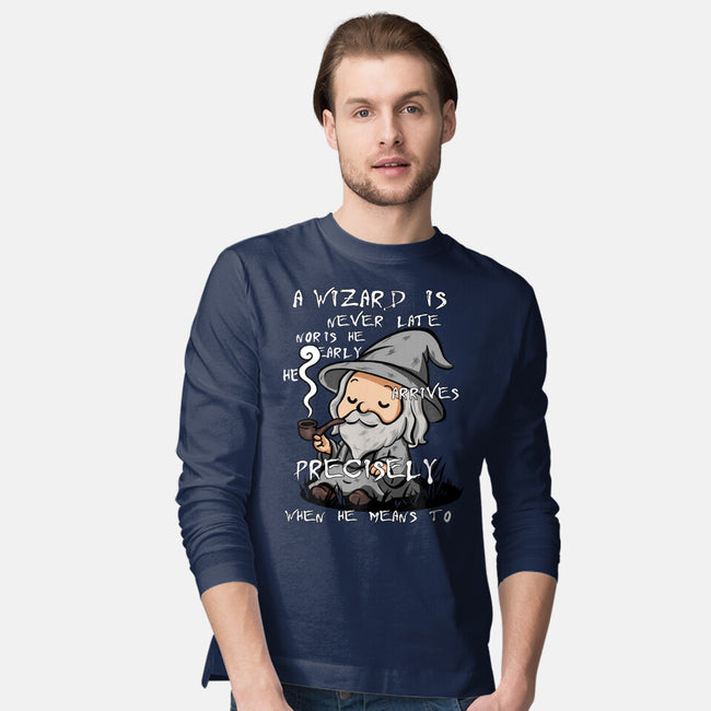 A Wizard Is Never Late-Mens-Long Sleeved-Tee-fanfabio