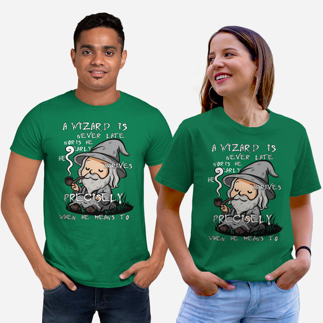 A Wizard Is Never Late-Unisex-Basic-Tee-fanfabio