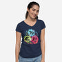 Super Colorgirls-Womens-V-Neck-Tee-nickzzarto