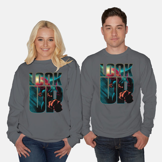 Look Up-Unisex-Crew Neck-Sweatshirt-teesgeex
