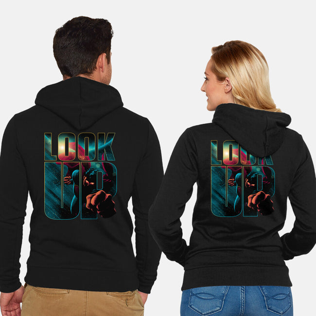 Look Up-Unisex-Zip-Up-Sweatshirt-teesgeex