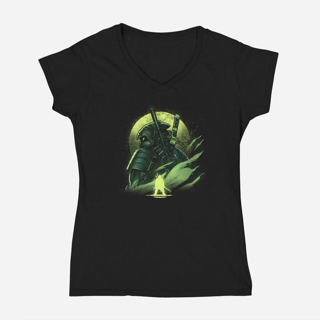 The Last Ronin-Womens-V-Neck-Tee-grevalra