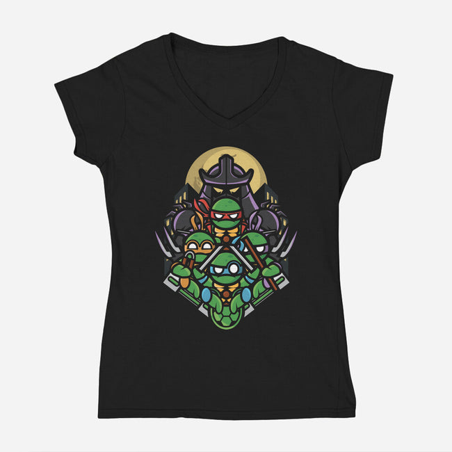 Go Ninja-Womens-V-Neck-Tee-jrberger