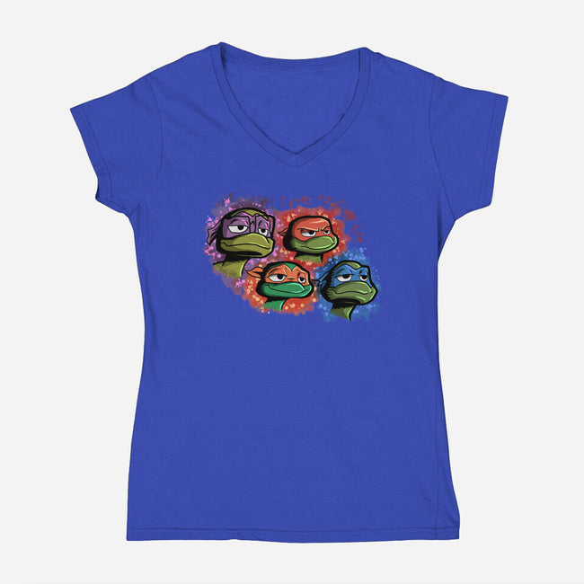 Watch Our New Adventure-Womens-V-Neck-Tee-nickzzarto