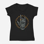 Rock The Dark World-Womens-V-Neck-Tee-glitchygorilla