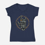 Rock The Dark World-Womens-V-Neck-Tee-glitchygorilla