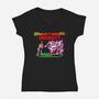 Smash Kombat-Womens-V-Neck-Tee-demonigote