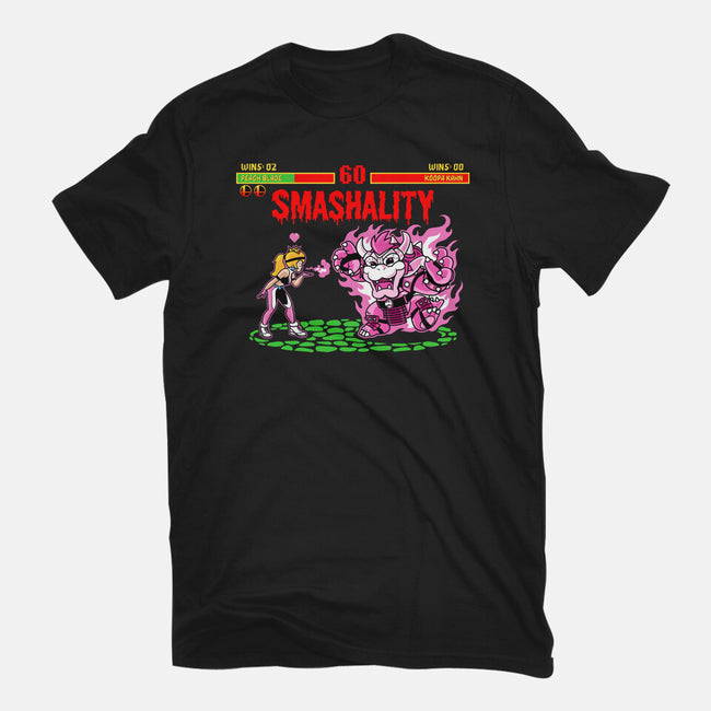 Smash Kombat-Womens-Fitted-Tee-demonigote