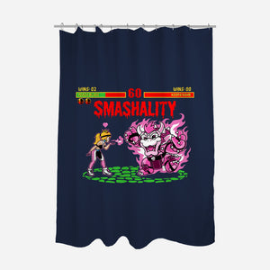 Smash Kombat-None-Polyester-Shower Curtain-demonigote