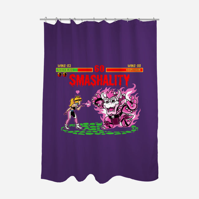 Smash Kombat-None-Polyester-Shower Curtain-demonigote