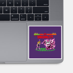Smash Kombat-None-Glossy-Sticker-demonigote