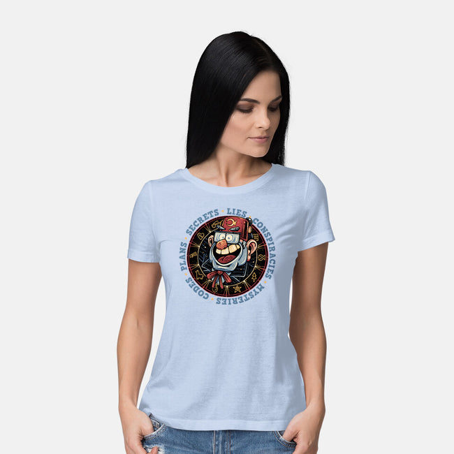 The Fall Of Secrets-Womens-Basic-Tee-glitchygorilla